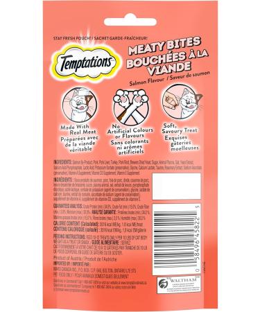 TEMPTATIONS MEATY BITES Cat Treats Adult Salmon Flavour 42.5g Pouch (7 Pack) - Buy Online on GoSupps.com