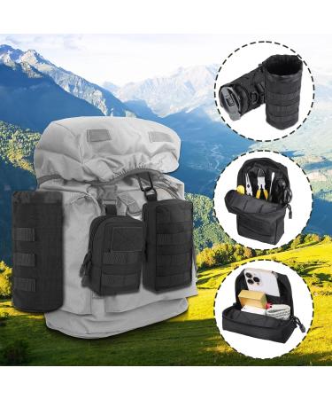 Hejo 3 Set Molle Pouch - Tactical Pocket Belt for Outdoor Camping & Bike Tours - Black - Buy Online on GoSupps.com