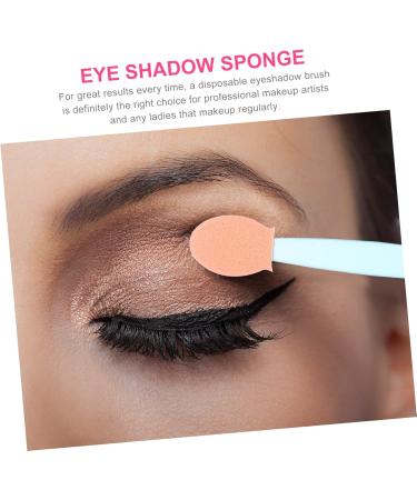 BELLIFFY 100pcs Double Ended Eyeshadow Brush Double-sides Eye Brush Makeup Brush Sponge Brush Makeup Tool Eyeshadow Stick Dual-side Cosmetic Applicator Cosmetic Tool 6.5x1.3cm Blue - Buy Online on GoSupps.com