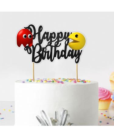 Seyal Pacmn Ghost Happy Birthday Cake Topper
