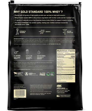 Optimum Nutrition Gold Standard 100% Whey Protein Powder - Vanilla Ice Cream 4.53kg (151 Servings) - Buy Online on GoSupps.com