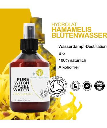 Organic Hamamelis Water - Face Tonic 500ml | Witch Hazel Cleaner for Greasy & Sensitive Skin | Pore Minimizer & Impurity Eliminator - Buy Online on GoSupps.com