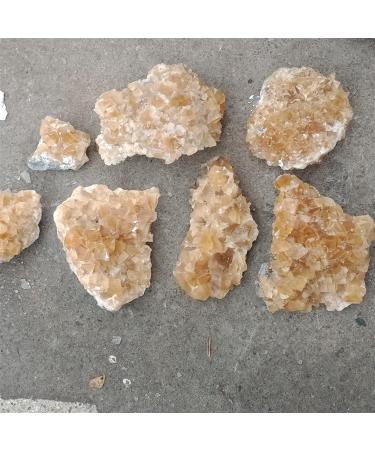 Natural Orange Calcite Crystal Cluster Original Stone Reiki Minerals Specimen Rough Sample Home Decor Stone Mineral Specimen (Color : 500-550g) - Buy Online on GoSupps.com