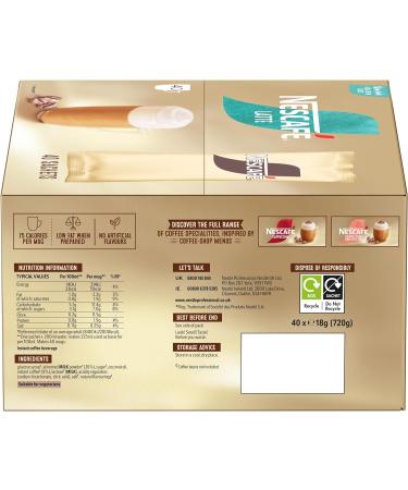 Nescaf Latte Instant Coffee Sachets - 40 X 18G - Buy Online on GoSupps.com
