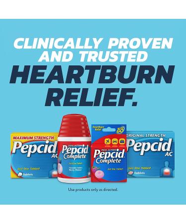 Pepcid AC Original Strength 10 mg Famotidine - 75 ct Pack for Heartburn Relief - Buy Online on GoSupps.com