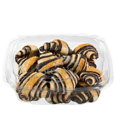 12 Bite Size Pastries | Freshly Baked Croissants | Rugelach Pastries | Breakfast Pastry or Snack | Coffee Snack | Office Snack | Preservative Free & No Coloring Added | 8 oz-Sterns Bakery(Chocolate) Chocolate Rugelach