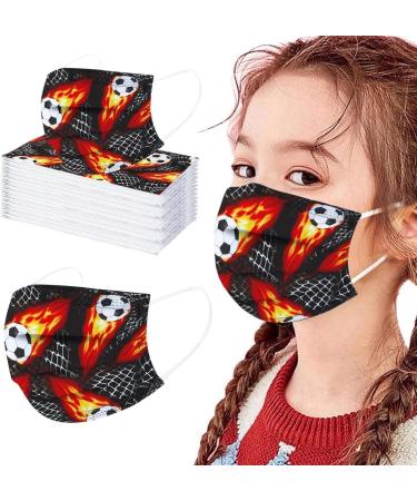 TMDD 50-Piece Children's Colored 3-Layer Mouth Protection - Football Motif Neckerchiefs Mask for Young Girls | International Shipping Available - Buy Online on GoSupps.com