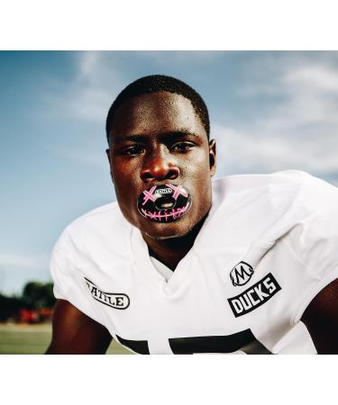Battle Nightmare Oxygen Football Mouthguard - Black/Neon - Buy Online on GoSupps.com