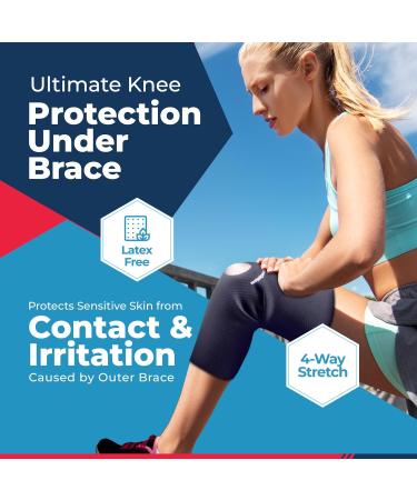 Perforated Undersleeve for Functional Braces | Knee Sleeve for Sensitive Skin | Latex-Free Open Patella Compression Sleeve | 100% Made in the USA (X-LARGE: 16-18 - Buy Online on GoSupps.com