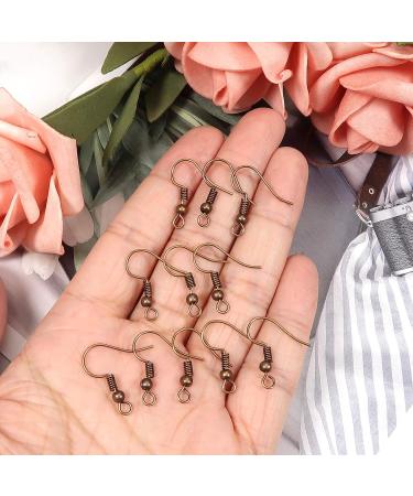 TOAOB 100pcs Hypoallergenic Red Copper Earring Hooks with Ball and Coil - 18mm Fish Hook Earrings Making Supplies - Buy Online on GoSupps.com