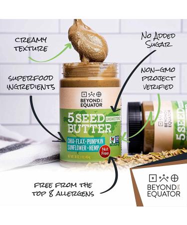GoSupps.com - Beyond The Equator 5 Seed Butter Unsweetend 16 oz (454 g) - Buy Online on GoSupps.com
