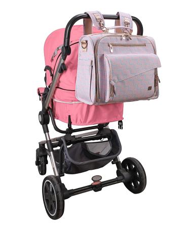 ALLCAMP Diaper Bag Backpack Large - Baby Stroller Support, Convertible Tote Bag (Pink) - Buy Online on GoSupps.com