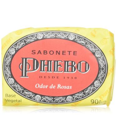 Phebo Body Soap - Odor of Roses - 3.1oz | Sabonete Barra Odor de Rosas Phebo - 90g (pack of 4)