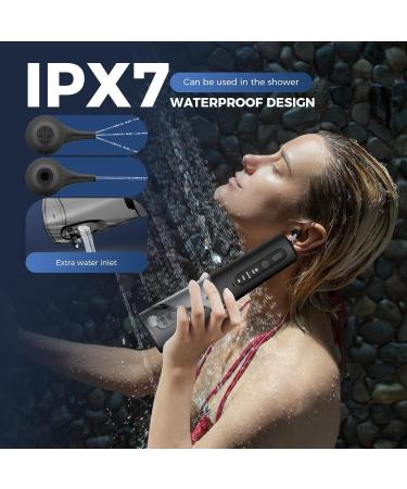 Ear Wax Removal Kit - Water Powered Ear Cleaner | Safe & Effective Electric Tool with 6 Reusable Tips & 3 Pressure Modes | IPX7 Waterproof USB-C Rechargeable - Black - Buy Online on GoSupps.com
