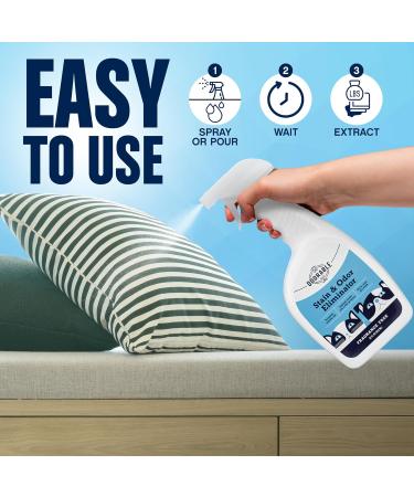 Stain & Odor Eliminator for Pets - 32 oz Professional Cleaner for Urine Vomit & Feces | Safe for Carpet Couch & Floor | Advanced Odor Control Spray - Buy Online on GoSupps.com