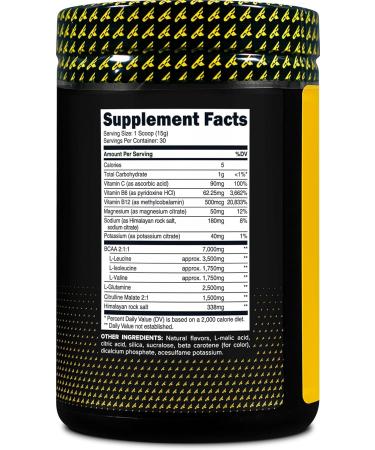 Primaforce BCAA Powder (Pineapple Mango) 7 000mg of 2:1:1 BCAAs Per Serving 30 Servings Per Container Post-Workout Recovery Drink with Amino Acids and Real Salt for Men & Women - Buy Online on GoSupps.com