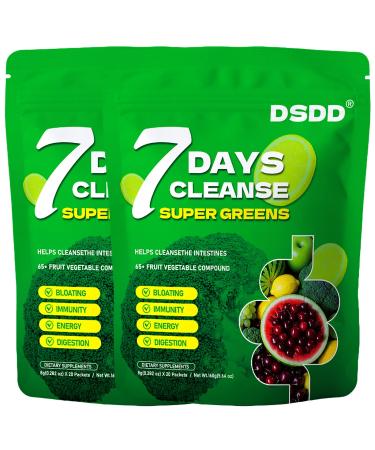 DSDD Organic Super Greens Powder for Intestinal Health, Superfood Greens with Probiotics, Moringa, Spirulina,Gluten Free Supergreens for Boosting Energy,Bloating Relief for Women 40 Servings