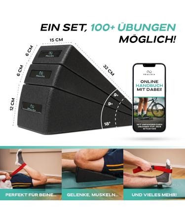 Pralizia All-in-One Eco Wadenheber Set | Non-Slip Knee & Calf Trainer Wedge | Foot to Neck Stretch | Complete Instructions Included - Buy Online on GoSupps.com