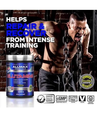 ALLMAX Nutrition - Glutamine Powder - 100% Pharmaceutical Grade - 400 Gram & ZMX2 90 Count - Buy Online on GoSupps.com