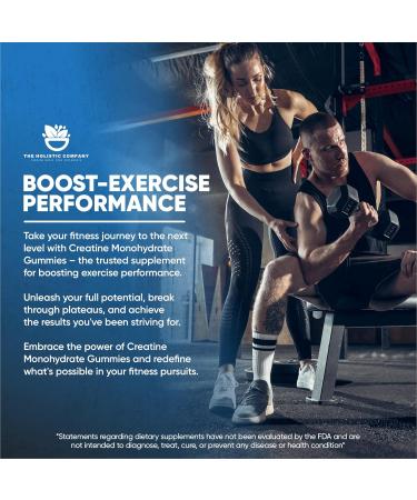 High Strength Creatine Monohydrate Gummies | 5g Per Serving Blueberry Flavor | Pre Workout Energy Boost - Buy Online on GoSupps.com