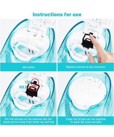 AMIE 12-Pack Silicone Refills Pods for Navage Salt Water Nasal Care - Compatible Replacement Accessories, Save Salt Clips - Black Set - Buy Online on GoSupps.com