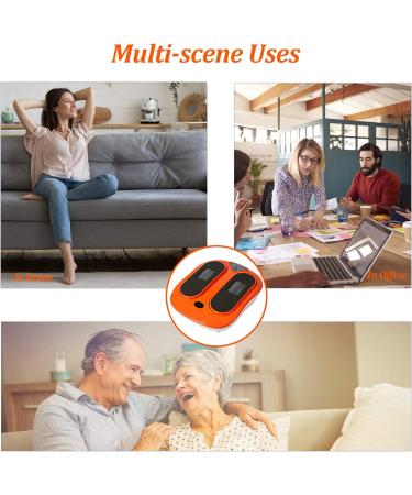 EMER Electric Foot Massager Machine | Adjustable Vibration Speed with Remote Control | Shiatsu Deep Kneading | Increase Blood Flow Circulation | Orange - Buy Online on GoSupps.com