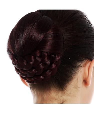 WIG ME UP HYD-6051-2/39 Hairpiece Bun - Braided Black Red Mix Chignon for Stylish Updos - Buy Online on GoSupps.com