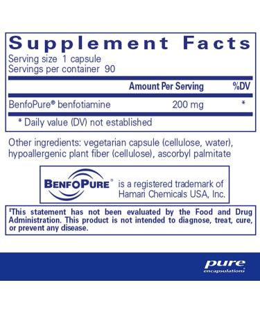 Pure Encapsulations BenfoMax B1 Supplement | 90 Capsules - Supports Healthy Carbohydrate Metabolism & Kidney Cellular Health - Buy Online on GoSupps.com