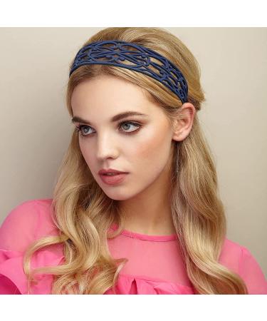 6pcs Flower & Solid Fashion Plastic Headbands for Women & Girls - Stylish Hair Accessories - Buy Online on GoSupps.com