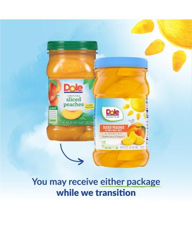 Dole Yellow Cling Sliced Peaches in 100% Fruit Juice 23.5 Oz Resealable Jars 8 Count - Buy Online on GoSupps.com