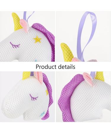 FOMIYES 2pcs Unicorn Bath Exfoliating Shower Ball - Kids Playset Bath Loofah & Body Scrubber Mesh Sponge - Buy Online on GoSupps.com