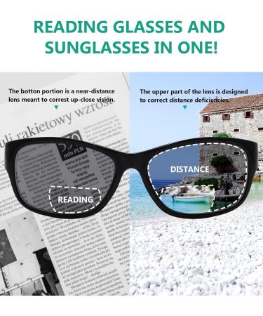 Eyekepper Round Bifocal Sunglasses +2.50 - Tortoise Plastic Frame Sun Readers for Clear Vision | International Shipping Available - Buy Online on GoSupps.com