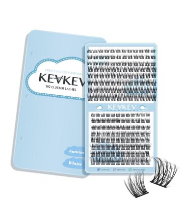 KevKev Lash Clusters 192 Pcs Individual Lashes Cluster Lashes Mixed Styles DIY Lash Extensions Eyelash Clusters Thin Band & Soft Lashes that Look Like Eyelash Extensions(Autumn & Winter D-8-16mix) D-Mix (8-16mm) Autumn & Winter