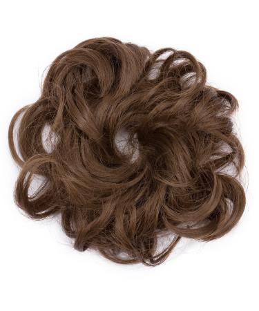 SEGO Hair Extensions - Realistic Ash Brown Wavy Tie Updo Bun | 30g Quality Hair Enhancements - Buy Online on GoSupps.com