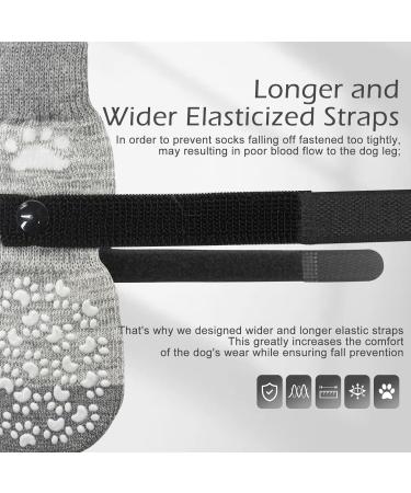 Buy Expawlorian Non-Slip Dog Socks | Soft Breathable Paw Protection & Adjustable Straps - Gray Small (4 Count) - Ideal for All Dogs - Buy Online on GoSupps.com