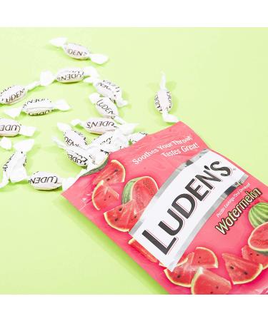 Shop Luden's Pectin Watermelon Throat Drops - 25 Oral Demulcents for Soothing Relief - Buy Online on GoSupps.com