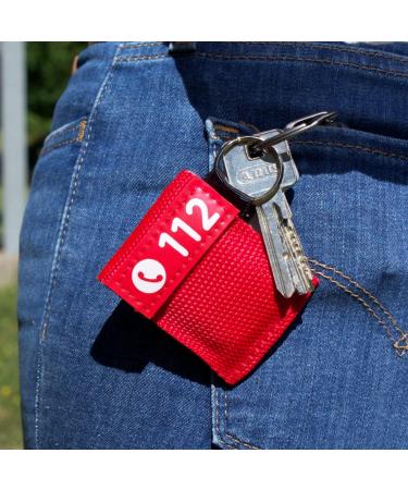 Buy 12x Ventilation Mask Key Ring | Flexeo CPR Mask | Red & Black | Mouth-to-Mouth Protection | First Aid Resuscitation Cloth | International Shipping - Buy Online on GoSupps.com