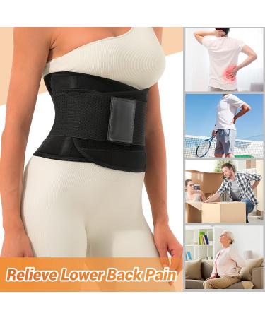 RAKZU Breathable Back Brace Lumbar Support Belt | Size Medium | Pain Relief for Women Men - Herniated Disc, Sciatica, Heavy Lifting - Dual Adjustable Straps - Buy Online on GoSupps.com