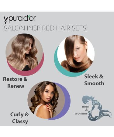 PURA D OR Restore & Renew Shampoo & Conditioner Set | Organic Aloe Vera Rosemary Sea Buckthorn | Strong Healthy Hair - International Shipping - Buy Online on GoSupps.com