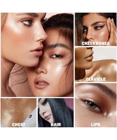 Powder White Loose Highlighter Face Body Glitter Wand Makeup Bronzer Illuminators Cosmetic for Girl Highlighters Makeup - Buy Online on GoSupps.com