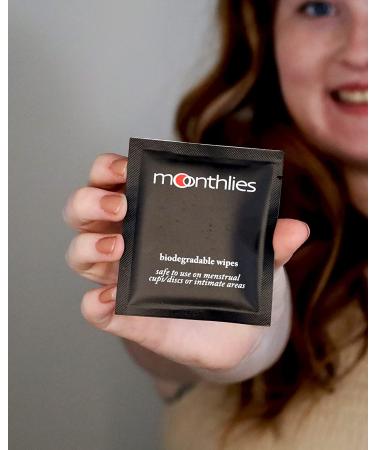 30pcs MOONTHLIES Menstrual Cup/Disc Wipes - Individually Wrapped, pH Balanced, Alcohol-Free, Fragrance-Free, Chemical-Free - Buy Online on GoSupps.com
