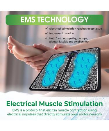 EMS Electric Foot Massager for Circulation and Pain Relief - Foot Spa and Circulation Booster - Buy Online on GoSupps.com