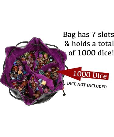 Forged Dice Co. Endless Hoard Dice Bag - Holds 1,000+ Polyhedral Dice - Dice Storage Pouch with Pockets - Black/Blue - Buy Online on GoSupps.com