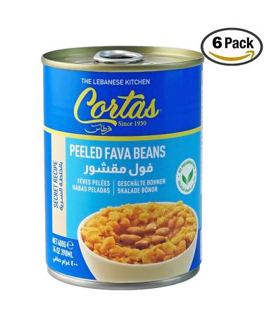 Cortas Peeled Fava Beans 14oz (Pack of 6) - Secret Recipe Foul Medammas - Buy Online on GoSupps.com