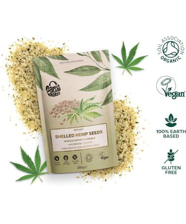 Earth's Basket Organic Shelled Hemp Seeds 250g - High Protein Superfood - Buy Online on GoSupps.com