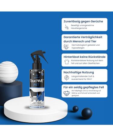TouchMe Odor Remover Spray for Pets | 200ml Textile Freshener | Eliminates Animal Smell & Fur Care for Dogs Cats & Horses - Buy Online on GoSupps.com