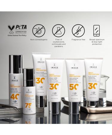 IMAGE Skincare DAILY PREVENTION Pure Mineral Tinted Face Moisturiser SPF 30 Sunscreen Lotion Lightweight Hydration with Hyaluronic Acid 73 g - Buy Online on GoSupps.com