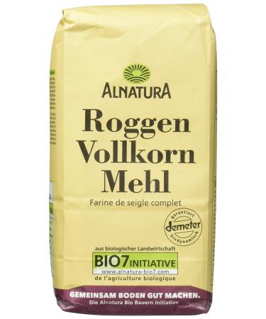 Alnatura organic wholemeal rye flour pack of 6 (6 x 1000 g) 1 kg (pack of 6)