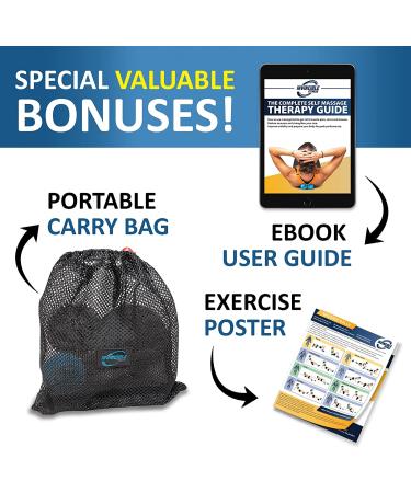 Invincible Fitness Muscle Massage Ball Set - Physical Therapy Trigger Point Release Tools - 5 Foam Lacrosse, Peanut & Spiky Balls with Carry Bag - Buy Online on GoSupps.com