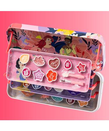 Lip Smacker Disney Princess Artisan Picnic Beauty Tin Magical 3-Tier Make-Up Set Including 16 Lip Glosses 8 Shimmer Creams Make-up Applicators and Hair Accessories for your Kids' Princess Look 2023 Version - Buy Online on GoSupps.com